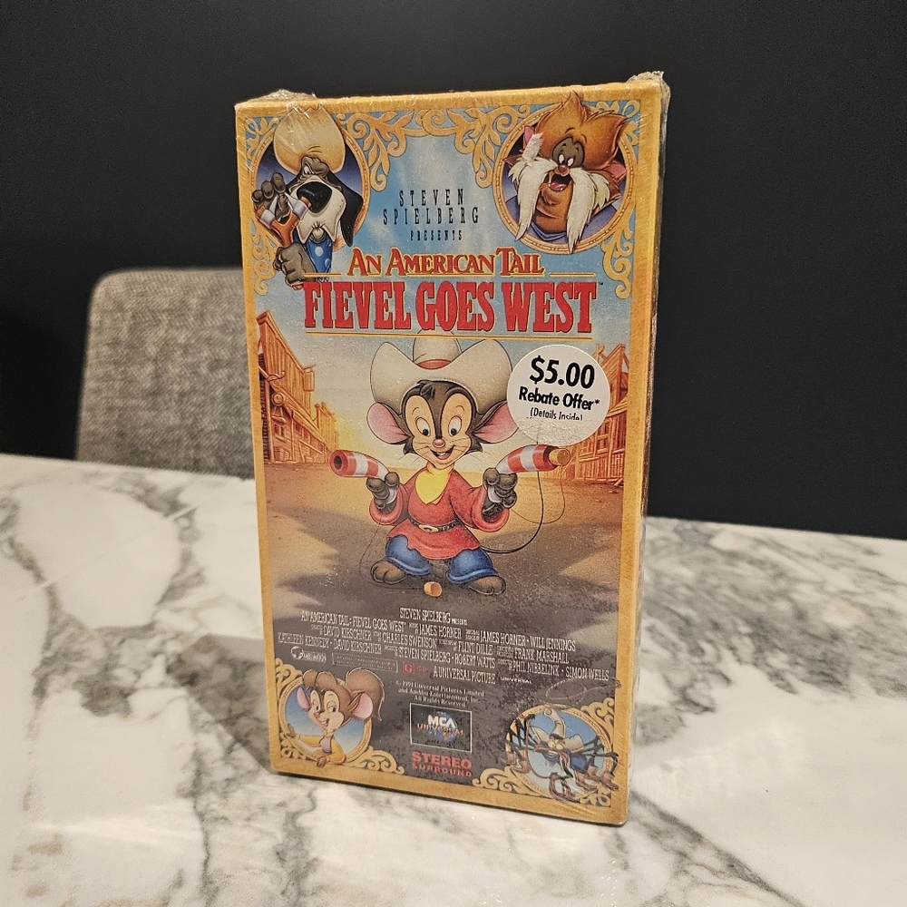 An American Tail Fievel Goes West VHS Tape